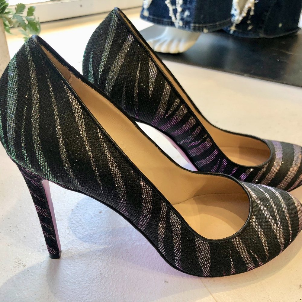 Luciano Padovan Multicolor Zebra Pumps